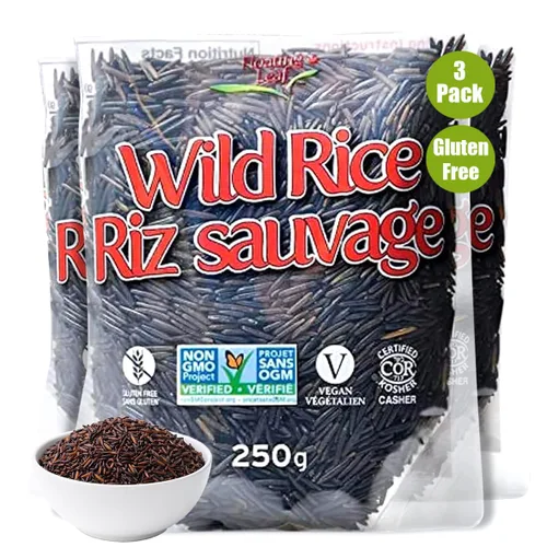 Miniatura 10 de 1 paquete de 8 onzas de arroz silvestre, todo natural, sin gluten, sin OMG, kosher y vegano puro de grano largo, alimento saludable para toda