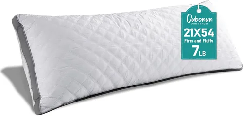 Miniatura 10 de Oubonun - Almohada de cuerpo completo para dormir - Almohada corporal ajustable firme y esponjosa para adultos - Almohada larga y grande