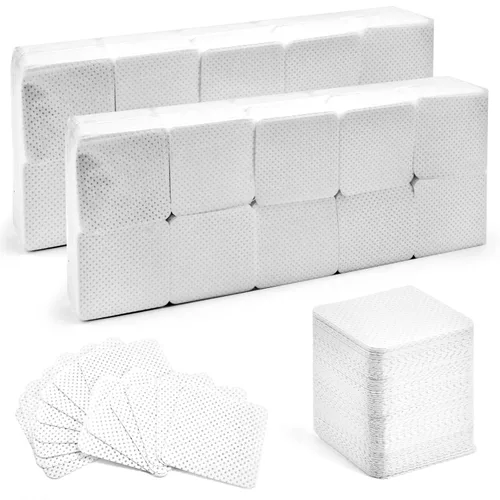 Miniatura 9 de 540 toallitas de uñas sin pelusas, color blanco, no tejidas, suaves toallitas quitaesmalte para uñas de gel, extensiones de pestañas y suministros