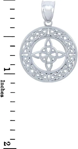 Miniatura 2 de Colgante de plata de ley 925 con nudo de trinidad, Plata esterlina