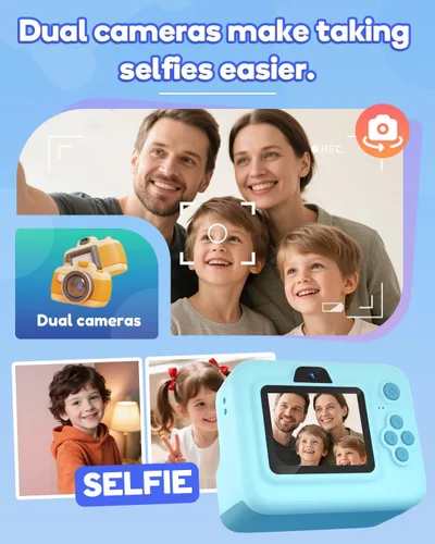 Miniatura 5 de Dylanto Cámara de niños con impresión instantánea, cámaras instantáneas de 1080P para niños que imprimen fotos, regalos de Navidad de cumpleaños