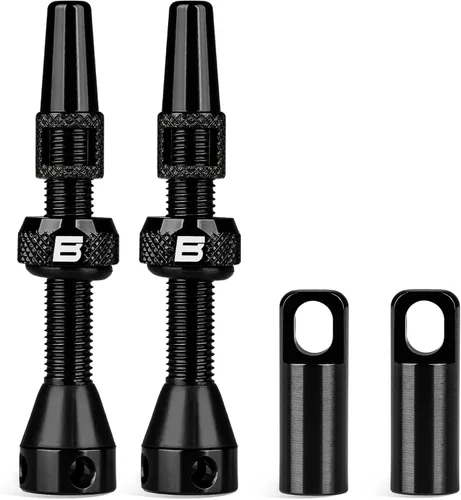 Miniatura 11 de BWSHLF Vástago de Válvula Sin Cámara Presta 40/44/55/60/65/70/80/100 mm, Kit de Vástago Presta de Aleación Super Ligera con Herramienta