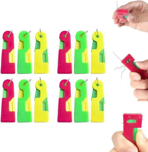 CLRZOL Enhebrador de agujas automático, nuevo enhebrador de agujas para coser a mano, bordar y manualidades de punto de cruz, compatible con varias