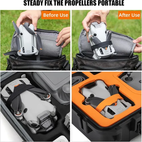 Miniatura 4 de Mavic Mini4 Pro Soporte de hélice para DJI Mini 4 Pro Cámara Drone Accesorios, Hélices de silicona Protector Protector Estabilizador Cubierta Negro