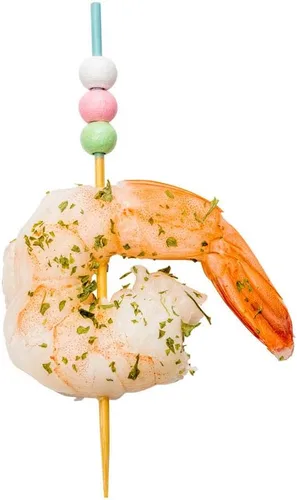 Miniatura 38 de Restaurantware Pinchos de comida de 3.5 pulgadas, 1000 palitos de canapé con estrella dorada, resistentes, desechables, de madera de bambú