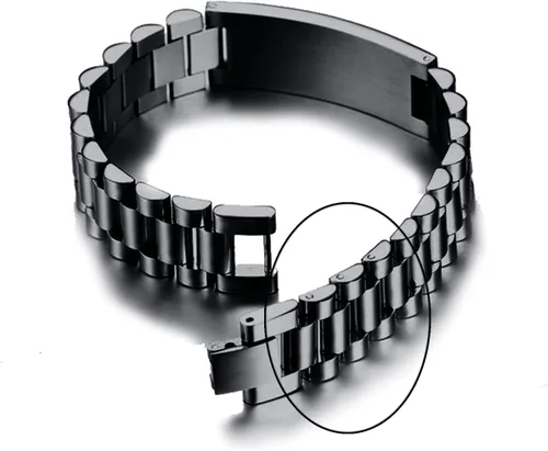 Miniatura 40 de VNOX Correa de reloj masculina de acero inoxidable, pulsera de eslabones personalizada, regalo de joyería para hombres, papá, padre, marido, novio