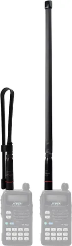 Miniatura 4 de TWAYRDIO Antena de radio SMA macho de doble banda 144/430MHz Antena táctica plegable de 15.3 pulgadas para Yaesu Wouxun TYT MD-380 Radio