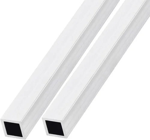 Miniatura 13 de METALLIXITY Tubo cuadrado de aluminio (10 mm x 10 mm x 1 mm x 300 mm) 2 piezas, Tubo de aluminio 6063 - para mobiliario del hogar, maquinaria
