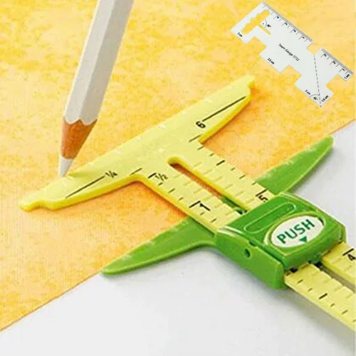HONEYSEW Herramienta de costura de medición de calibre deslizante 5 en 1 con regla de calibre de costura gratis Estilo 1