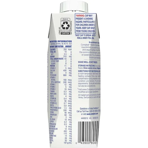 Miniatura 3 de Compleat Estándar pediátrico 1.4 Cal Suplemento oral pediátrico Vainilla 8.45 oz Cartón 24 Ct