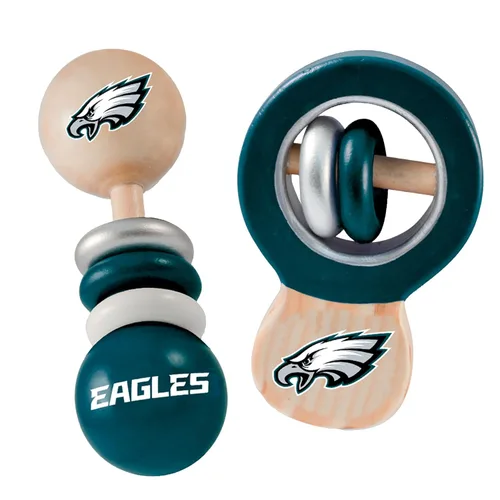 Baby Fanatic Juego de sonajeros de madera, NFL Cleveland Browns, juguete oficial para bebé, sin BPA, bebé