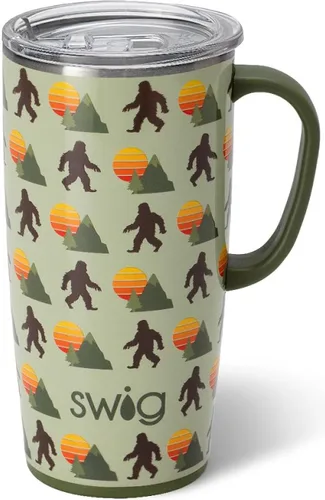 Miniatura 11 de Swig Life Taza de Viaje de 18 oz, Vaso Aislante con Asa y Tapa, Taza de Café de Viaje, Compatible con Portavasos, Acero Inoxidable, Vaso de 18 oz