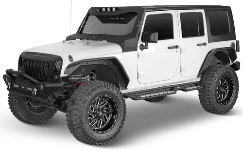 Miniatura 2 de Hooke Road Wrangler JK - Barras para estribo, escalones laterales desplegables de 7.4 pulgadas con almohadilla antideslizante para Jeep Wrangler JK