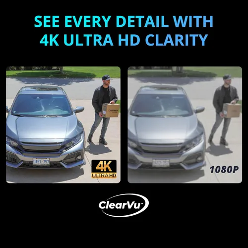 Miniatura 4 de Defender AI Powered 4K Guard Pro 8MP WiFi 6, cámara de seguridad inalámbrica de alimentación enchufable para exteriores, con detección humana
