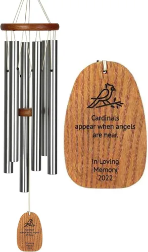 Miniatura 15 de Campanillas de viento Woodstock personalizadas Amazing Grace conmemorativas para exteriores de 24'' de bronce medio, campanilla de viento