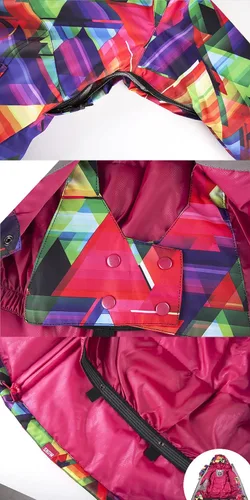 Miniatura 5 de Conjunto de chaqueta y pantalón de esquí para mujer, impermeable, resistente al viento, para snowboard, para deportes al aire libre
