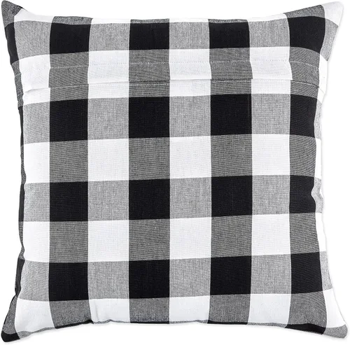 Miniatura 2 de DII Juego de fundas de almohada 100% algodón, color negro, 20 x 20 pulgadas, 2 piezas