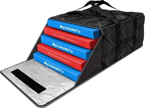 Miniatura 12 de MyLifeUNIT Bolsa de pizza para entrega, bolsa térmica para pizza y entrega de alimentos, bolsa calentadora de pizza de 20 x 20 x 14 pulgadas