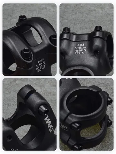 Miniatura 6 de MTB Mountain Bike Stem 31.8 1.575 in 3 grados manillar corto para la mayoría de bicicletas, bicicletas de carretera, BMX, ciclismo