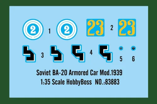 Miniatura 3 de Hobby Boss Soviet BA-20 Armored Car Mod.1939 Model Kit (1/35 Scale)