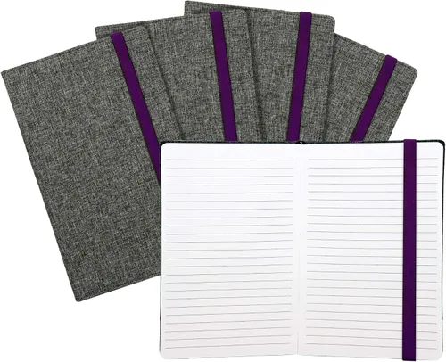 Miniatura 14 de Samsill, diario de escritura, cubierta de tapa dura, tamaño clásico, 5,25 pulgadas x 8,25 pulgadas, 120 hojas revestidas (240 páginas), negro