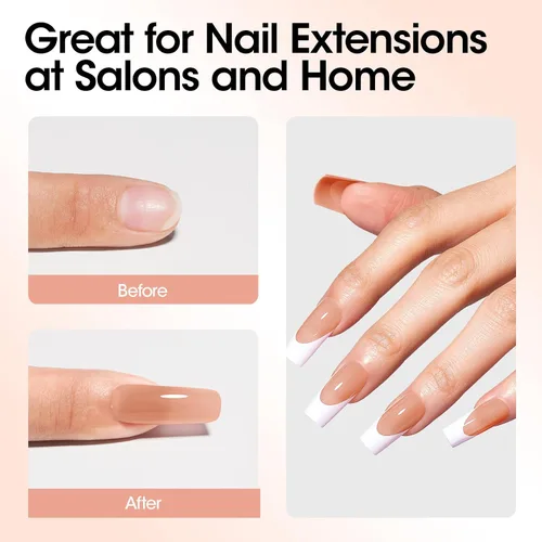 Miniatura 3 de GELLEN Natural Nude - Gel constructor de extensión de uñas de poligel, sin hema, TPO y TMPTA, 2.16 onzas 017 para engrosamiento de uñas de larga