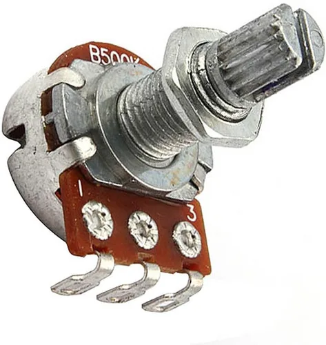 Miniatura 6 de Potenciómetro de guitarra B500K Push/Pull Audio Taper Short (3/8 "buje de 3/8") Potenciómetro de eje dividido Push-Pull Pot para guitarra eléctrica