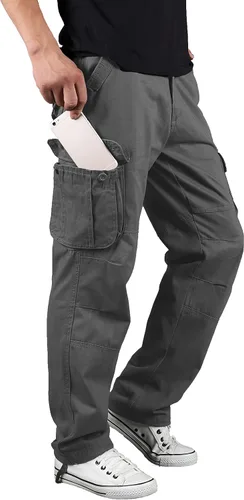 Miniatura 5 de TIANBA Pantalones militares de senderismo para hombre, pantalones casuales para exteriores, ligeros, tácticos, con múltiples bolsillos