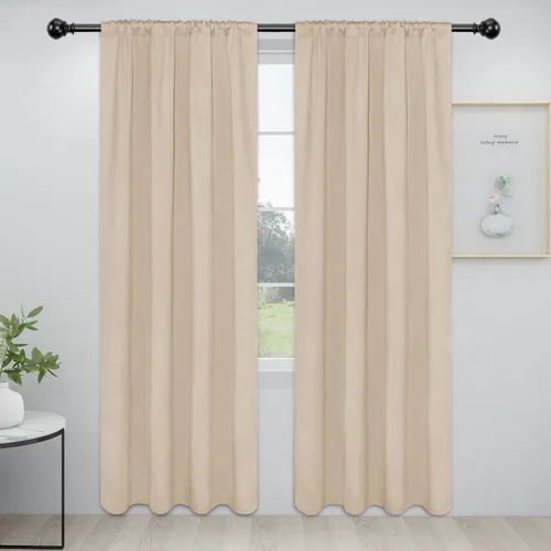 Miniatura 33 de Easy-Going - Cortinas opacas con bolsillo para varilla para el dormitorio, cortinas para ventanas que oscurecen la habitación o la sala de estar