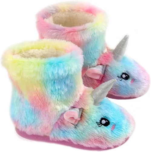 Miniatura 6 de Pantuflas antideslizantes para casa, para interiores y exteriores, para invierno, acogedoras, cálidas, para niños y niñas
