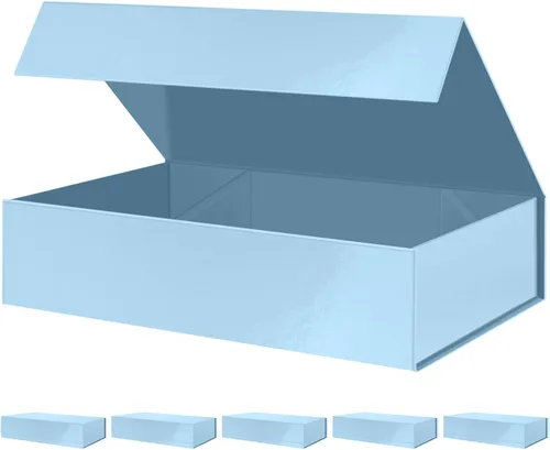 Miniatura 47 de PACKHOME Caja de regalo de 11.5 x 8 x 2.5 pulgadas, caja resistente para camisas con tapa magnética para múltiples ocasiones (negro brillante)