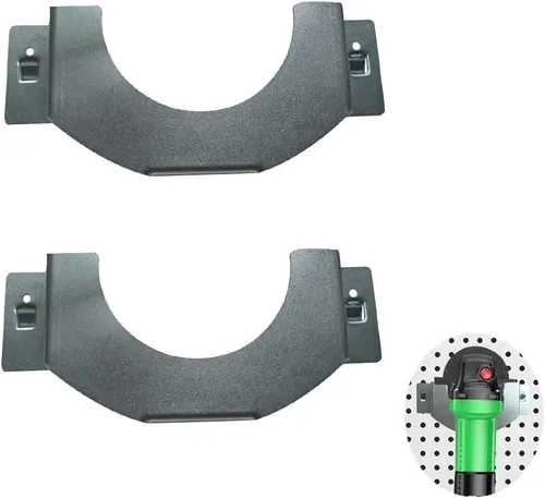 Paquete de 2 herramientas para amoladora angular, soporte de montaje en pared, amoladoras, máquina de corte en rack (170 x 70 x 30)