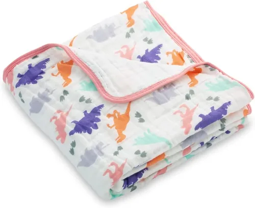 Miniatura 9 de LollyBanks Manta de muselina para bebé, 100% algodón, suave y transpirable, colcha de muselina de 47 x 47 pulgadas, manta para niñas pequeñas, manta