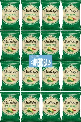 Miniatura 15 de Papas Fritas Cocidas en Caldero de Miss Vickie's Paquete de Valor Empaquetado por SUPERDEALS Bolsa de 1.375 Oz Paquete de Variedad Supremo de 5