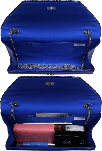 Miniatura 5 de Dasein - Bolsos de mano para mujer, para bodas, carteras para fiestas, bolsos de mano tipo clutch para cócteles, graduación, formales con strass