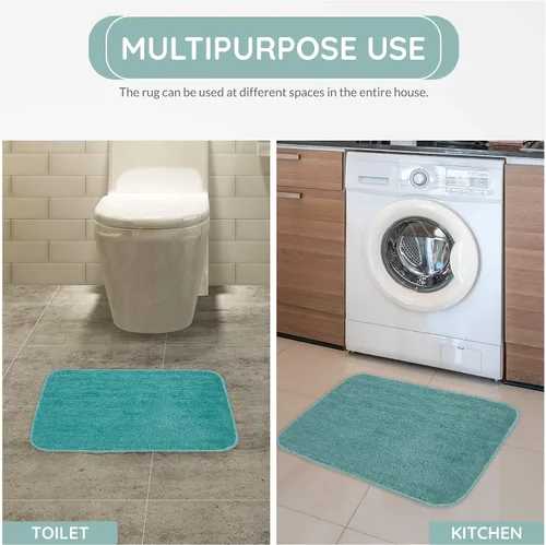 Miniatura 7 de RAJRANG - Alfombra de baño antideslizante para baño, 17 x 24 pulgadas, suave, absorbente, lavable, alfombra para puerta, decoración del hogar