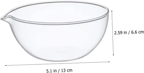 Miniatura 2 de TIDTALEO 2 cuencos de salsa de vidrio tazón de fruta fresca recipiente de fruta tazón de mezcla de cerámica cuencos de mezcla con boquilla de verter