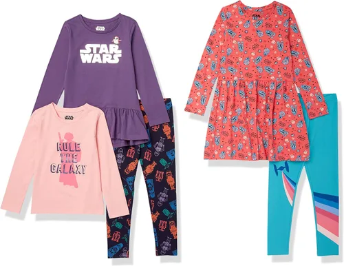 Miniatura 87 de Amazon Essentials Disney Marvel Star Wars Frozen Conjunto de ropa de mezcla y combinación de princesa para niñas y niños pequeños
