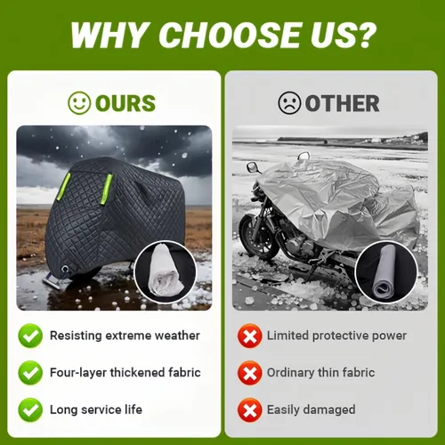 Miniatura 8 de Hail Protector Motorcycle Cover for Yamaha FZ1, Heavy-Duty Motorbike rain Covers Keep Vehicle Clean ，Scratch-Resistant Flame-Retardant Snow-Proof