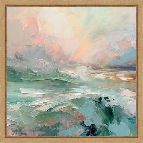 Miniatura 9 de Amanti Art Irena Orlov - Lienzo enmarcado para pared, 16 x 16 pulgadas, diseño de mañana rosa V, lienzo enmarcado para pared, obras de arte