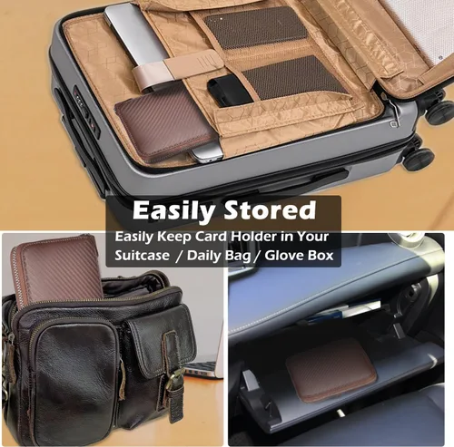 Miniatura 7 de Tarjetero para tarjetas de crédito, cartera grande, de cuero, funda para pasaporte, 42 ranuras para tarjetas