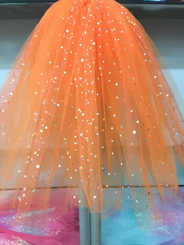 Miniatura 4 de Rollo de tul con lentejuelas con purpurina, decoración de boda, suministros de organza para fiestas de cumpleaños, carrete de tela, vestido tutú