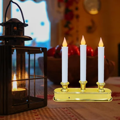 Miniatura 5 de Velas de ventana operadas por batería SUNSGNE, velas de ventana sin llama con sensor del atardecer al amanecer para decoración navideña de mesa
