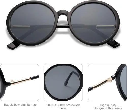 Miniatura 2 de SOJOS Gafas de sol redondas vintage para mujer estilo clásico retro SJ2121