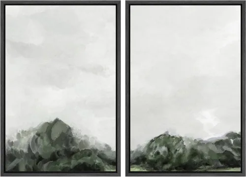 Miniatura 106 de MUDECOR Lienzo enmarcado para pared, bosque brumoso, reflejos, paisaje tranquilo, ilustraciones modernas, arte decorativo, bohemio, tranquilo/zen