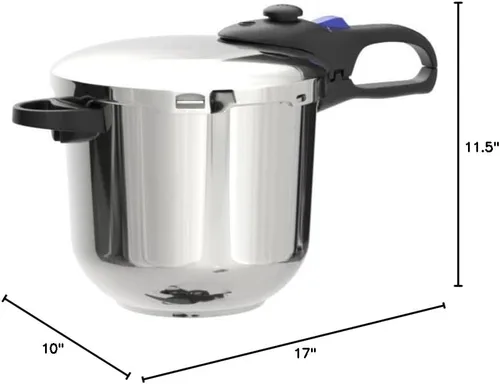 Miniatura 10 de MAGEFESA Favorit - Olla a presión de acero inoxidable de 6.3 cuartos de galón, compatible con inducción, funciona en todas las estufas
