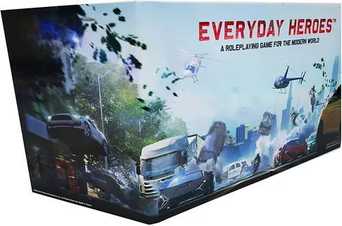 Miniatura 6 de Evil Genius Games Everyday Heroes: GM Screen - El juego de rol, accesorio de RPG Gamemaster, pantalla de 4 paneles, juegos de genio malvado