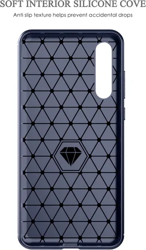 Miniatura 5 de Asuwish Funda para Huawei P20 Pro con protector de pantalla de vidrio templado y accesorios para celda, delgada y suave goma de silicona TPU Azul
