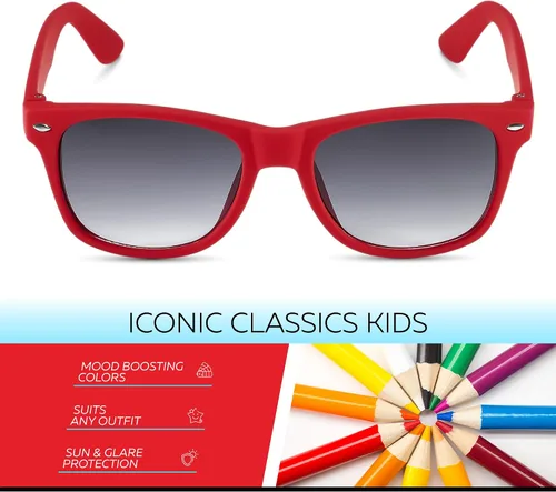Miniatura 154 de Retro Rewind Lentes de sol para niños y niñas de 3 a 12 años, inastillables, UV400, lentes de sol para niños pequeños