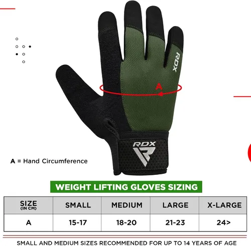 Miniatura 3 de Guantes de levantamiento de pesas RDX para gimnasio, de dedo completo, pantalla táctil, transpirables, antideslizantes, con palma acolchada